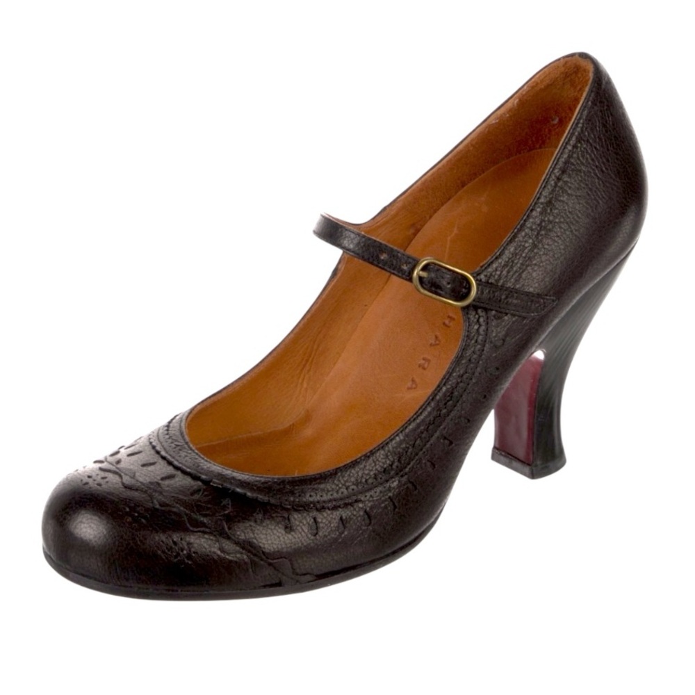 Chie Mihara Dark Brown Leather Heels